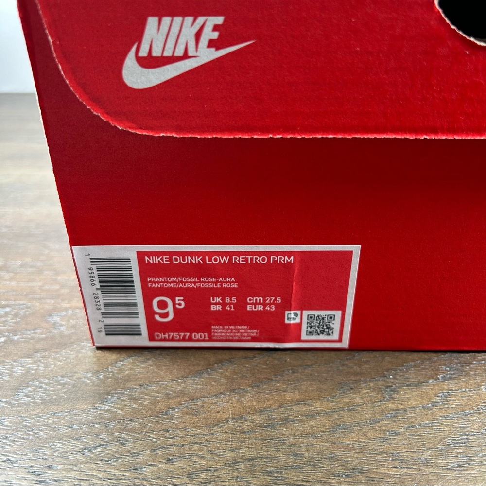 Nike Dunk Low Fossil Rose Men's Sneakers size 9.5 - Picture 8 of 9